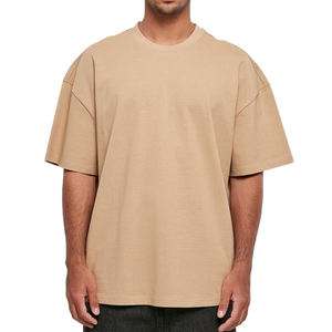 Hip Hop 250 Gsm Dropไหล่กราฟิกเฮฟวี่เวทเสื้อยืดหรูหราเปล่าผ้าฝ้ายที่กําหนดเองStreetwearเสื้อยืดขนาดใหญ่ผู้ชาย - Product Image 1