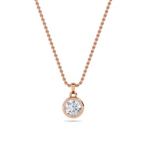 Pendentif solitaire classique en diamant rond taillé 0,30 ct, diamant cultivé en laboratoire, en platine, cadeau d'anniversaire de mariage - Product Image 2