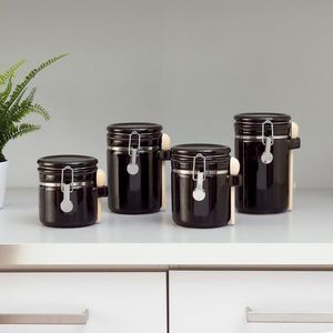 Pots de sucre et de crémier d'acier inoxydable de stockage avec l'OEM en laiton de couleur d'or disponible départ approvisionnement d'usine - Product Image 6