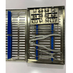 Jeu de 18 barrages en caoutchouc avec source manuelle, y compris boîtier de cadre, pinces à poinçonner en acier inoxydable allemandes UClamps-certifié CE - Product Image 3