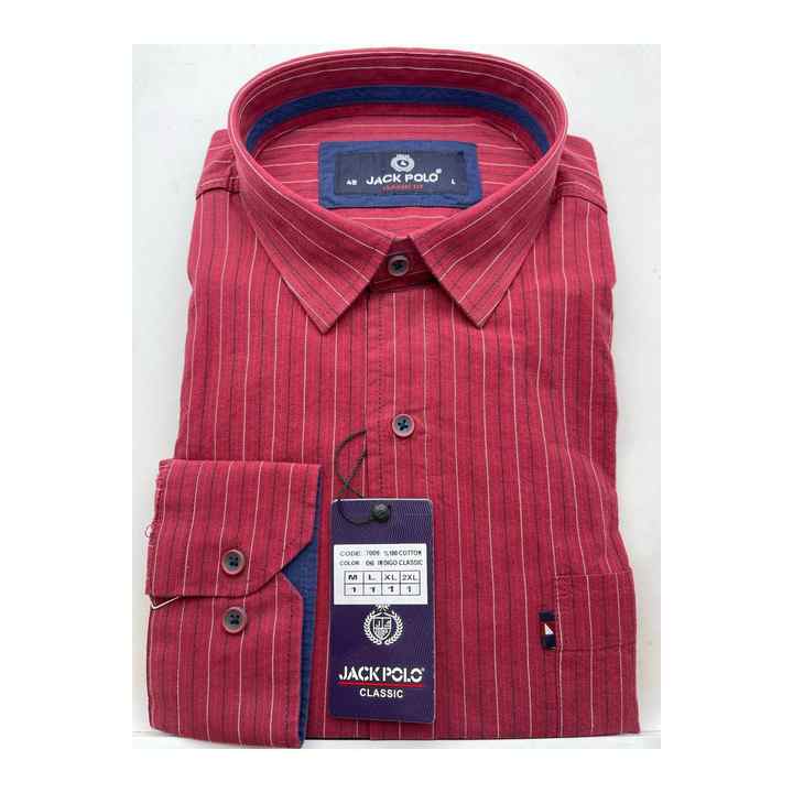 Indigo Classic Cut Cotton Single Pocket Men's Shirt