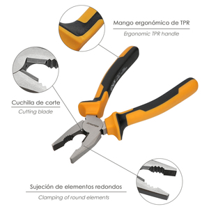 Alicates Universali 200 mm. Acciaio DIN 5746 - Product Image 3