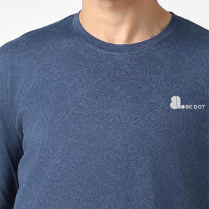Nouveau T-shirt à manches longues col rond en coton avec logo personnalisé pour homme - Product Image 5