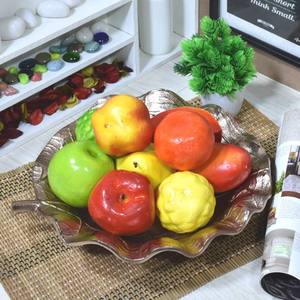 Plateau de service décoratif fait à la main en forme de feuille d'argent centre de table en métal aluminium pour la décoration intérieure fête de mariage et spécial - Product Image 1