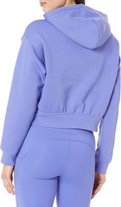 Venta al por mayor Custom1 00% algodón pesado Stringless Drop-shoulder Hoodies para mujer cordón invierno Yoga Crop Top sudaderas - Product Image 2