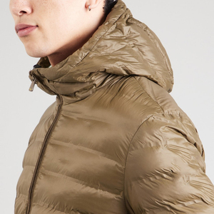Chaqueta Acolchada Impermeable para Hombre, Hecha a Medida, Transpirable, de Lona de Poliéster, con Capucha, Cierre de Cremallera Frontal, Lisa, para Invierno y Actividades al Aire Libre - Product Image 2