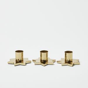 Bougeoir en métal doré en forme d'étoile 2025, design martelé fait à la main, centre de table pour la maison, Noël, mariage - Product Image 5