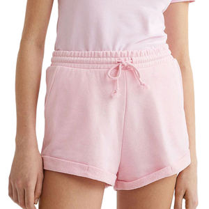 Women's Custom Logo Printed Sweat Shorts 70% Cotton 30% Polyester Terry <b>Elastic</b> <b>Waistband</b> Joggers Cotton Fleece Made Order - Product Image 4