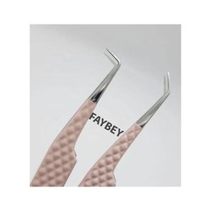 Pinzas de extensión de buena calidad para pestañas de alta calidad, 2 uds., Punta faybey y pinzas de extensión de pestañas puntiagudas personalizadas - Product Image 1