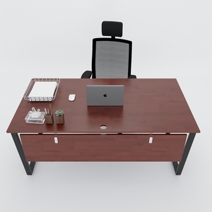 Concept 160x80 Assembly <b>Desk</b> Trapeze Modern Minimalist Luxury Design Melamine Wood Style MDF Material <b>Foldable</b> <b>Office</b> Furniture - Product Image 3