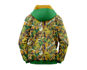 เสื้อสเวตเตอร์ผ้าฝ้ายมัดย้อมแขนยาวมีฮู้ดรูดซิปปักลายเสื้อผ้าแนวสตรีทเสื้อสำหรับฤดูหนาว100% ทันสมัย - Product Image 2