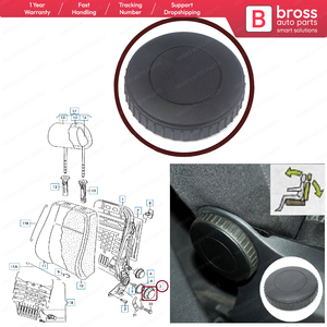 BDP1135 Perilla de dial de ajuste de reclinación de asiento manual delantero negro 1J0881671H Bross Auto Parts Made in Turkey - Product Image 6