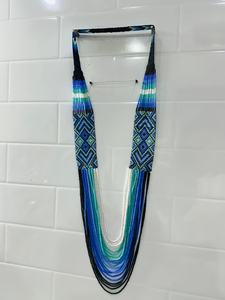 Collier fait main en perles avec motif géométrique en diamant et brins superposés, bijoux ethniques tribaux, mode artisanale pour femmes, cadeau - Product Image 6