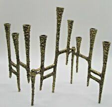 Artistic Brass Menorah <b>Candle</b> Holder Jewish Hanukkah Lamp Decorative <b>Candle</b> Stand Elegant Home Styling - Product Image 6