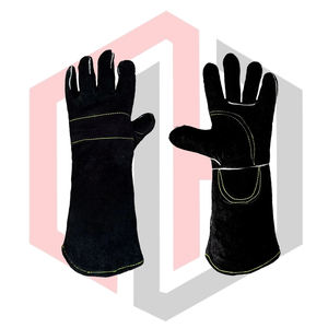 ถุงมือเชื่อมหนังกลับคุณภาพพรีเมียม ทนความร้อน ทนไฟ ป้องกันไฟฟ้าสถิต ทนการฉีกขาด น้ำหนัก 11 ออนซ์ ข้อมือถัก สำหรับงานเชื่อมแบบ Mig Mag Tig - Product Image 1