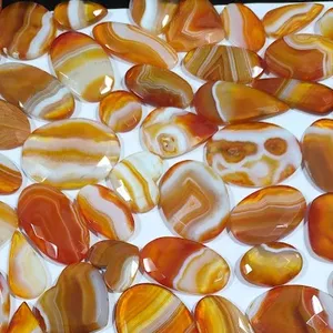 Natural Red Botswana Agate Smooth Mix shape Loose Gemstone Cabochon For Making Jewelry Wholesale Price