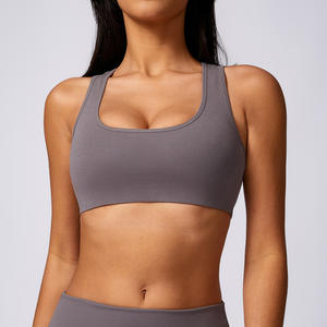 Soutien-gorge de sport sans armatures à dos nageur pour femme, grande taille, léger, pour yoga, entraînement, gym, haut court - Product Image 6