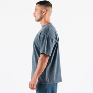 2025 nueva llegada de los hombres 100% algodón entrenamiento Deporte Camiseta al por mayor personalizado impreso logotipo Casual Fitness liso poliéster estambre - Product Image 3