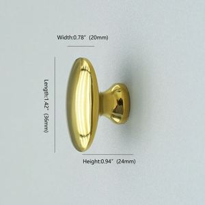 Oval Solid Brass <b>Door</b> <b>Knobs</b> Pull Cabinet Drawer for Home Dresser <b>Door</b> Cabinet Furniture <b>Decorative</b> Kitchen Wardrobe Handle <b>Knobs</b> - Product Image 2
