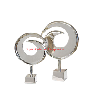 Escultura en espiral de aluminio dorado vintage con acabado texturizado elegante acento decorativo de mesa para decoración de lujo para el hogar y la Oficina - Product Image 4