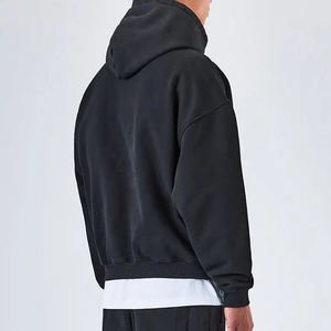 เสื้อมีฮู้ดแขนยาวสำหรับเล่นกีฬาฟิตเนสแขนยาวผ้าคอตตอนเนื้อเรียบ100% ปรับแต่งได้สำหรับเล่นกีฬาฟิตเนส - Product Image 3