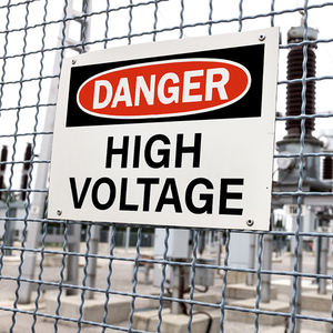 Vente chaude moderne Danger haute tension panneau de sécurité en aluminium Rectangle autocollant résistant à la décoloration 10x7 panneau d'avertissement de sécurité - Product Image 4