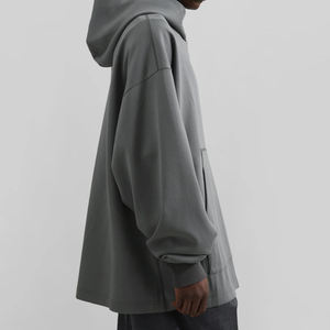 Factory Rate Breathable Custom Logo Oversized Plain Pullover <b>Hoodies</b> High Quality Blank Drop Shoulder <b>Hoodies</b> Fleece Hoodie Men - Product Image 4
