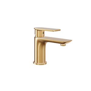 HERA <b>Single</b>-lever <b>Basin</b> Mixer <b>Tap</b> 8201 Matt Gold Bathroom Faucet Modern design for the contemporary aesthetic - Product Image 2