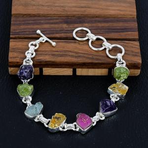 925 Sterling Silver Gold Plated <b>Crystal</b> Natural Stone Cuff <b>Bracelet</b> Trendy Christmas Gift Royal Elegant Style Cute Jewellery - Product Image 4