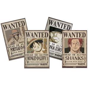 For One Piece Anime <b>Poster</b> Set of 4 Wanted Movie <b>Posters</b> - Product Image 1