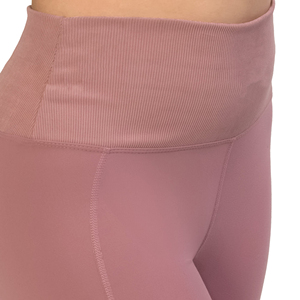 Hot Selling Women's Customizable Premium Breathable Yoga <b>Leggings</b> New Design Solid Pattern Pants with Elastic Mid Waist - Product Image 6