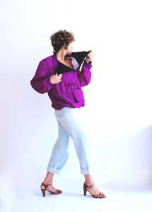 Veste coupe-vent vintage en peau de mouton, pull-over, tricotée, respirante, vêtements de sport - Product Image 4