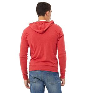 Sweat à capuche léger pour homme en molleton bouclette avec fermeture éclair intégrale, broderie, impression numérique et design uni - Product Image 6