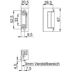 Apriporta Elettrico 20171, Prodotto Smart Home 6-12 V AC/DC DIN Sinistra/Destra DENI - Product Image 3
