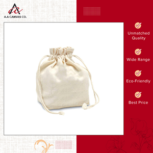 Exclusive Range of Best Quality <b>Cream</b> Color Cotton Canvas Shopping Tote <b>Bags</b> with Drawstring Handle from Trusted Indian Supplier - Product Image 3