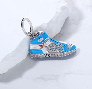 Colgante Blue Jordan Personalizado con Acabado Dorado, Moissanita, Estilo Hip Hop, con Diamantes de Imitación para Hombre - Product Image 1