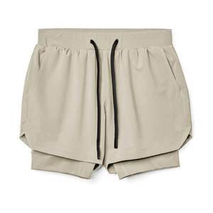 Vente en gros de shorts d'athlétisme en polyester avec logo personnalisé avec spandex shorts de course pour hommes - Product Image 1