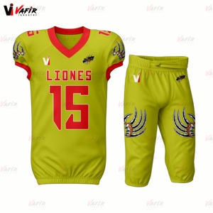 Uniforme de fútbol americano de diseño personalizado más vendido, conjunto de ropa de práctica de manga corta de poliéster transpirable, impresión por sublimación XL - Product Image 2