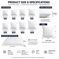 Coussins de remplacement en duvet synthétique, noyau doux et indéformable, idéal pour la décoration de canapé, chaise et lit