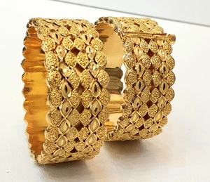 Pulseras de Latón Inoxidable Chapadas en Oro de 24K al por Mayor, Joyería de Moda Elegante de Alta Calidad - Product Image 1