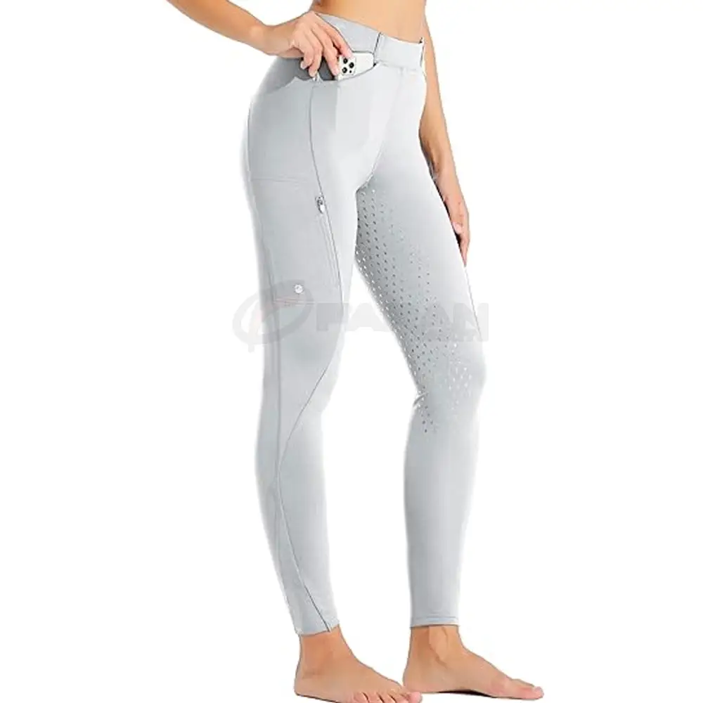 Ropa ecuestre Asiento completo Silicona Impresión Equitación Desgaste Pantalones Legging Mujeres Pantalones