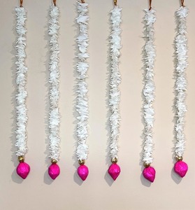 พวงมาลัยสายบัวดอกมะลิตกแต่งเทศกาลและงานปาร์ตี้ตกแต่ง ganpati พวงมาลัยตกแต่งวัดแขวนผนัง - Product Image 4