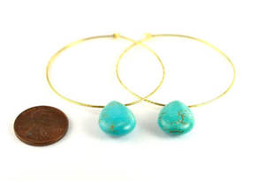 Impresionante pendiente colgante chapado en oro de plata de ley hecho a mano, Juego de puntas de gemas de corte de ónix verde, joyería de forma redonda de 10mm para mujer - Product Image 3