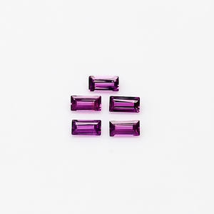 Granate Natural Morado de Alta Calidad, Rodolita, Corte Baguette de 2x4 mm, 2.5x5 mm, Piedras Preciosas Facetadas, Lote de Piedras para Joyería al por Mayor - Product Image 1