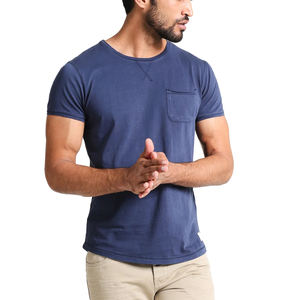 T-shirt 100% coton personnalisé unisexe quantité minimale de commande bas pour homme col rond vierge avec impression personnalisée logo polyester/coton tissé - Product Image 1
