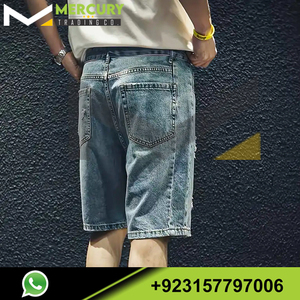 Shorts en jean skinny bleu déchiré de haute qualité pour hommes – Nouvelle collection promotionnelle - Product Image 3