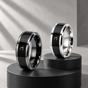 <span class=keywords><strong>Bague</strong></span> intelligente JLM en acier titane premium avec détection de température pour couples, hommes et femmes, bracelet d'humeur, bijoux tendance, cadeau d'anniversaire - Product Image 2