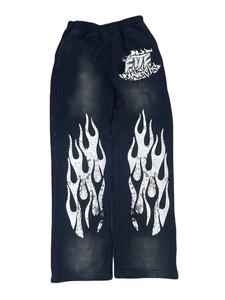 ชุดสตรีทแวร์แนวสตรีทซักได้สไตล์วินเทจผ้าเฮฟวี่เวตกางเกงกางเกงวอร์มไซส์ XL ตามสั่งสำหรับบุรุษฤดูหนาว2024 - Product Image 5