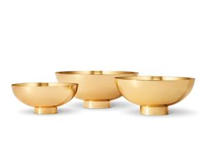 Texture de gravure en aluminium moderne chaude bol de service rond plaqué or concepteur en métal servant un bol de service de fruits en émail blanc bon marché - Product Image 3