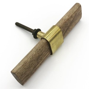 Rectangle and wooden knob pull cabinet drawer for home dresser door cabinet furniture decorative <b>kitchen</b> wardrobe handle knobs - Product Image 3